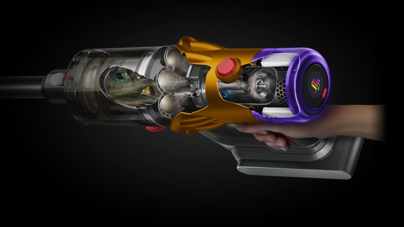 Dyson V12 Detect Slim Absolute (2023) Belaidis dulkių siurblys, Nickel/Yellow
