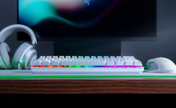 Razer Huntsman Mini Laidinė žaidimų klaviatūra, US, Balta, Linear Optical Switch