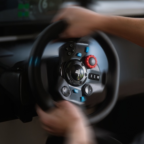 Logitech G29 Driving Force Žaidimų vairas ir pedalai, for PC, PS5, PS4, Juoda