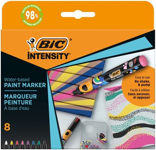 BIC Žymeklis Intensity Paint Marker 8 spalvų rinkinys