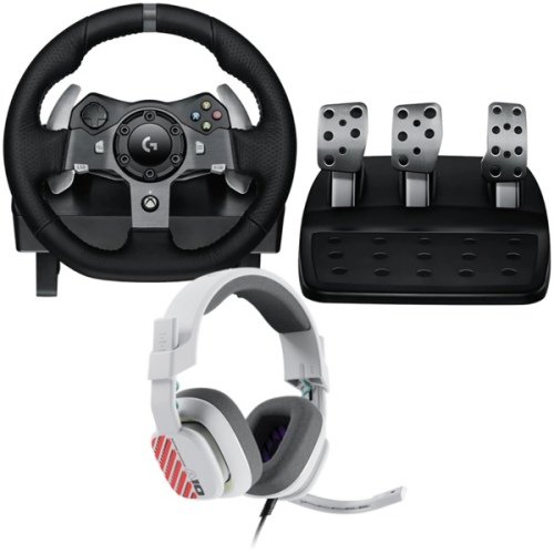 Logitech G920 Driving Force Žaidimų vairas ir pedalai +Astro A10, for Xbox X|S/Xbox One/PC, Juoda