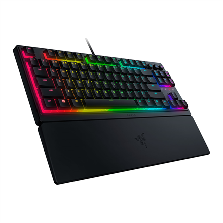 Razer Ornata V3 Tenkeyless Laidinė žaidimų klaviatūra, Low-profile, RGB LED, USB QWERTY, US, Juoda