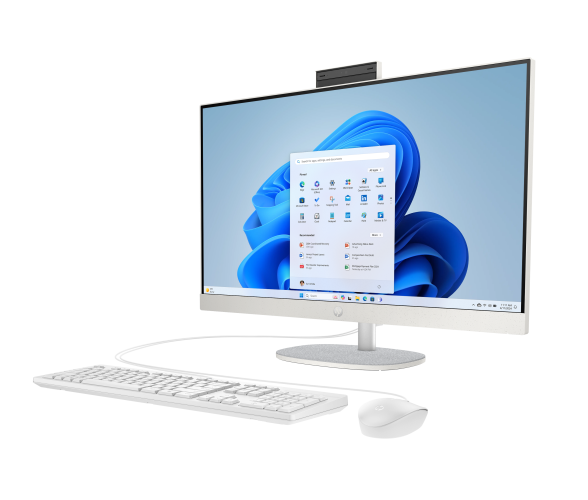 HP 27 AiO 27-cr0067ny Kompiuteris 27'' FHD IPS i7-1355U 16GB 512GB SSD FreeDos, Shell White