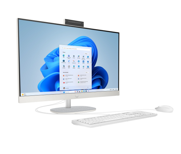 HP 27 AiO 27-cr0067ny Kompiuteris 27'' FHD IPS i7-1355U 16GB 512GB SSD FreeDos, Shell White