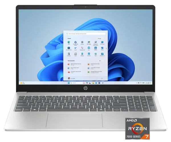 HP 15-fc0047 15.6'' FHD Touch AMD Ryzen 7 7730U 16GB 512GB SSD W11H, Natural Silver