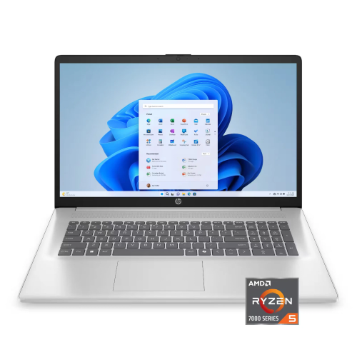 HP 17-cp2025 17.3'' FHD AMD Ryzen 5 7520U 8GB 512GB SSD W11H, Natural Silver