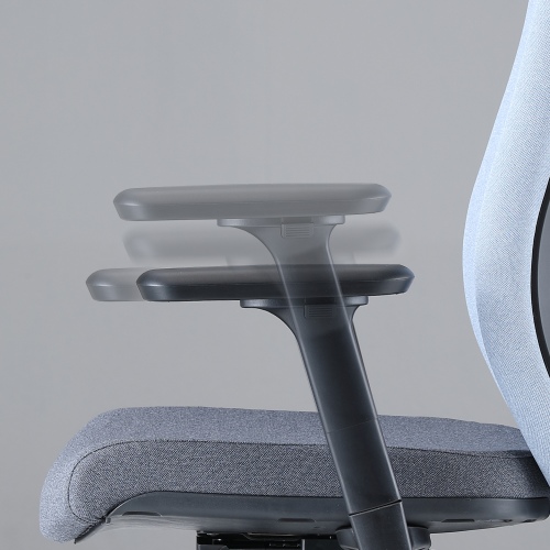Up Up Athene ergonominė biuro kėdė Juoda, Pilkas + Mėlynas audinys