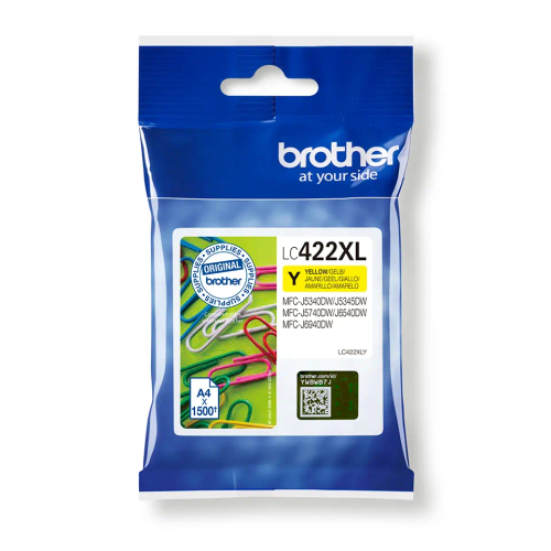 Brother LC422XL (LC422XLY) Rašalinė kasetė, Geltona