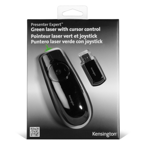Kensington Presenter Expert K72426EU Nuotolinio valdymo pultas su žaliu lazeriu