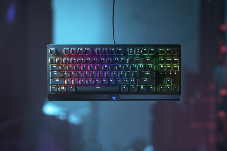 Razer Blackwidow V3 Tenkeyless Laidinė žaidimų klaviatūra, RGB LED, USB, US, Green Switch, Juoda