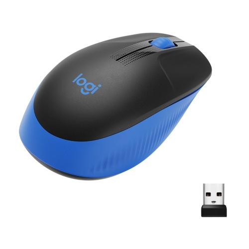 Logitech M190 Full-Size Belaidė pelė, RF Wireless, 1000 DPI, Mėlyna