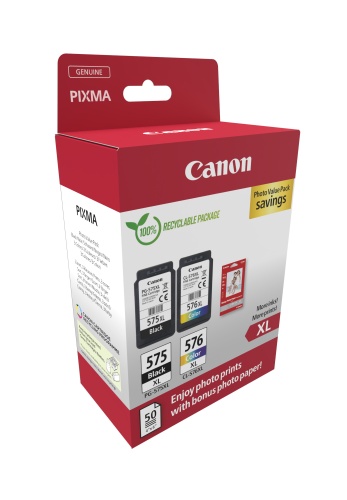 Canon PG-575XL/CL-576XL (5437C006) Photo value pack Rašalinių kasečių komplektas, BK/CMY