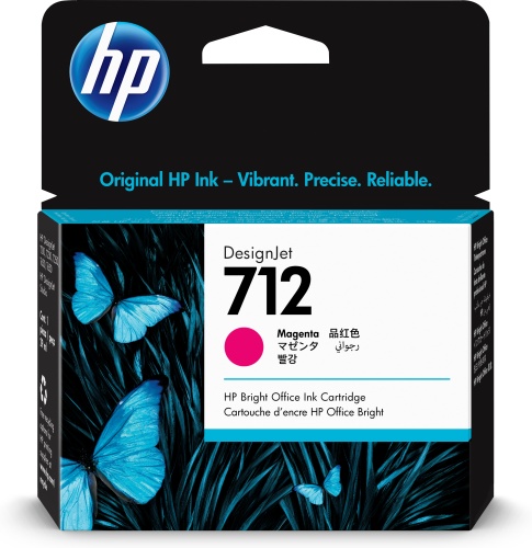 HP 712 (3ED68A) Rašalinė kasetė, Purpurinė (SPEC)