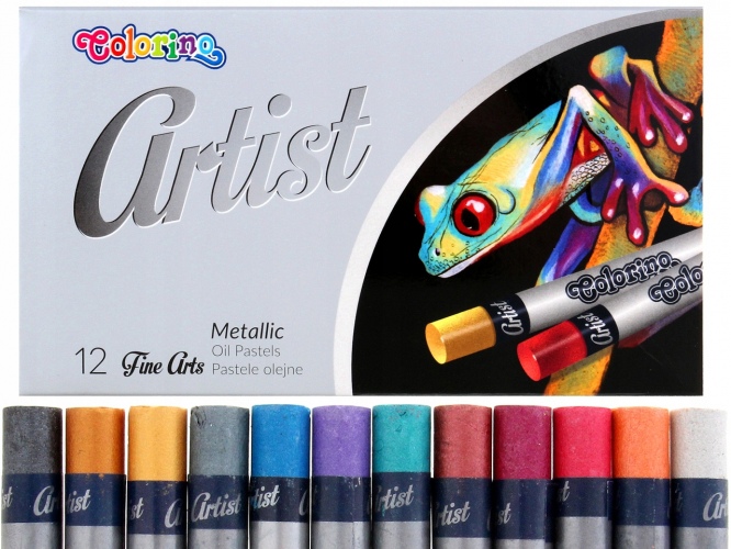 Aliejinės kreidelės Colorino Artist Metallic 12 spalvų