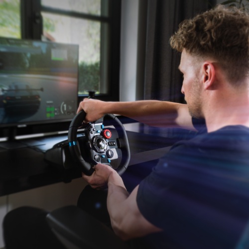 Logitech G29 Driving Force Žaidimų vairas ir pedalai, for PC, PS5, PS4, Juoda