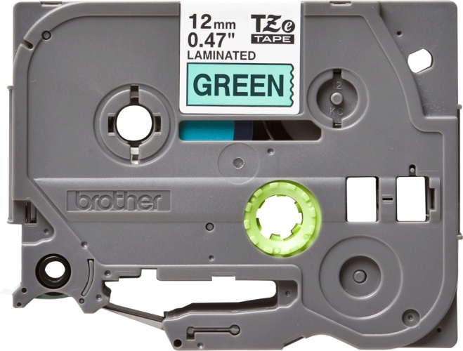 Brother TZe-731 (TZe731) Laminuotos ženklinimo juostos kasetė 12mm 8m, Black on Green