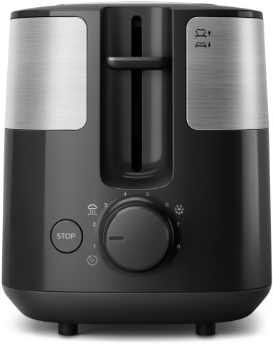 Philips Daily Collection HD2516/90 Skrudintuvas, 830 W, Juoda/Sidabrinė