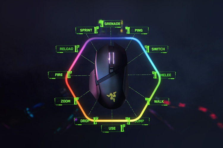 Razer Basilisk V3 Pro Belaidė žaidimų pelė RF Wireless+Bluetooth+USB-C, 30000 DPI, Juoda