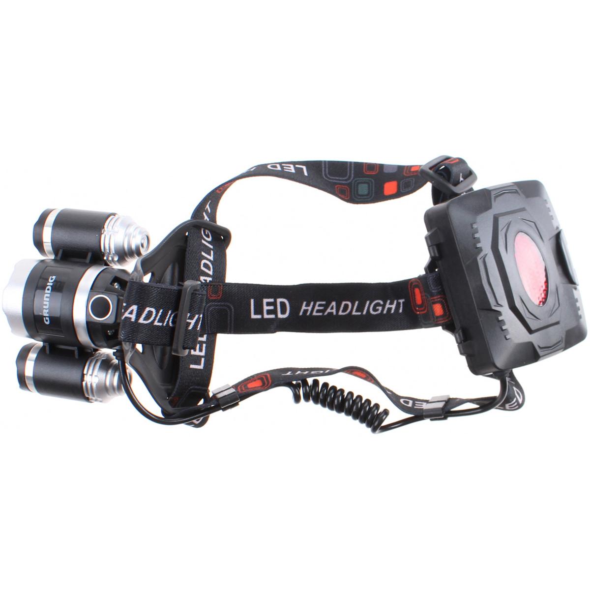 Galvos žibintuvėlis Touristic Deluxe 1 Led Ir 2 Cob Grundig