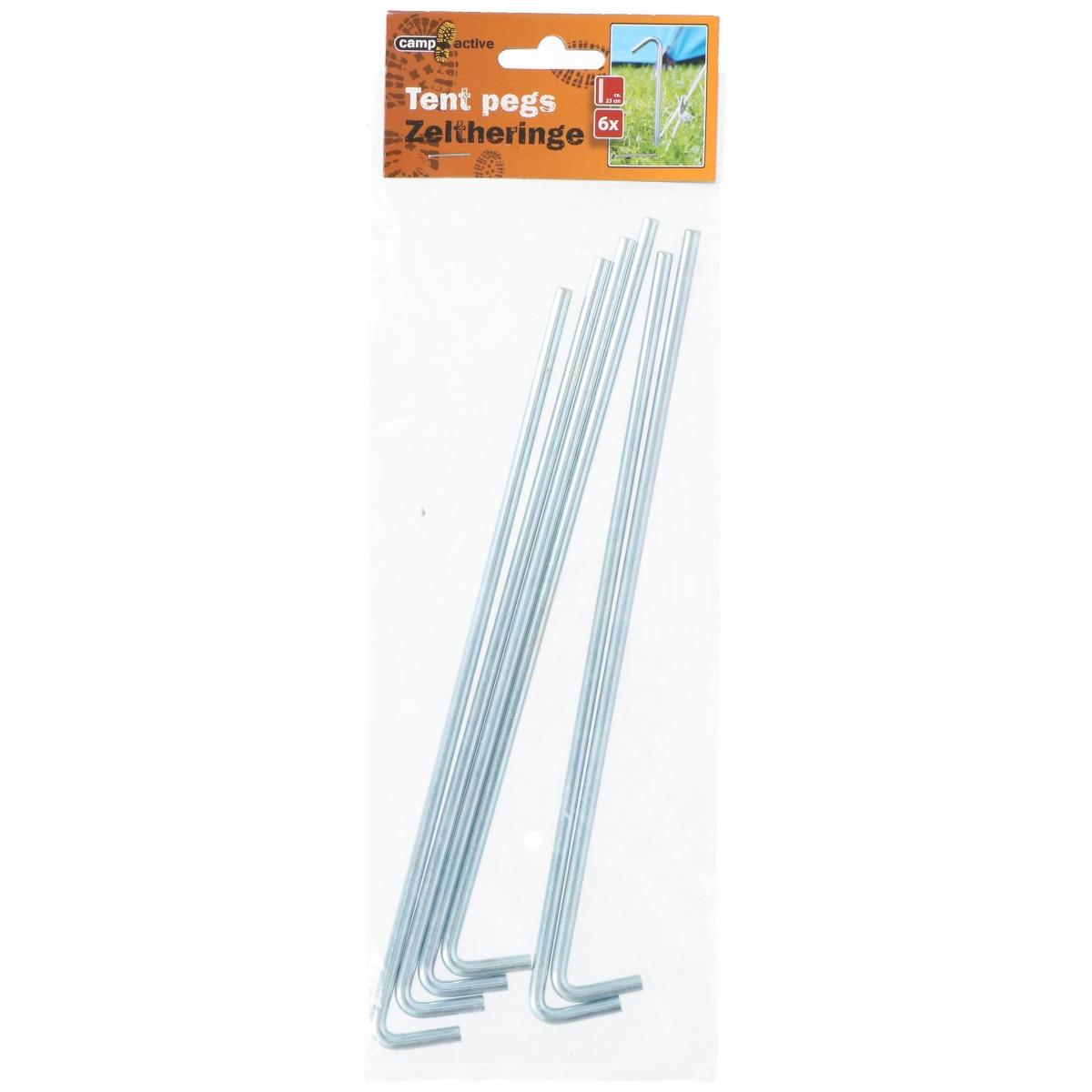 Palapinės Smeigtukai 23 Cm Kpl. 6 Vnt. Metalinių Stovyklos Aktyvių