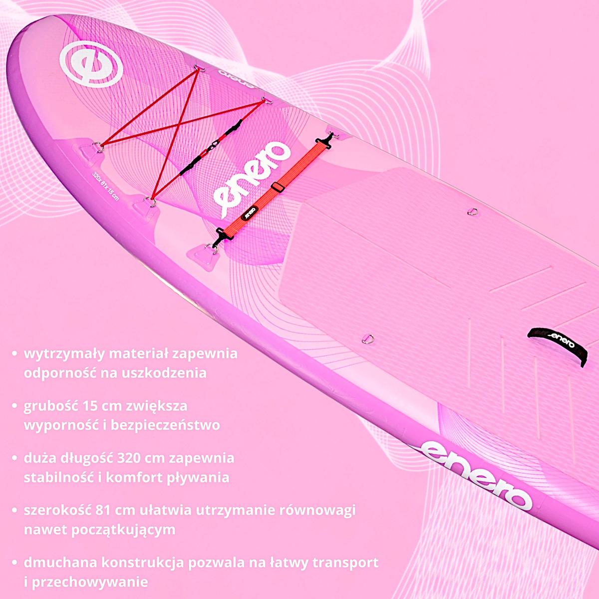 Rinkinys - Enero Sup 150kg Duchable 320x81x15cm