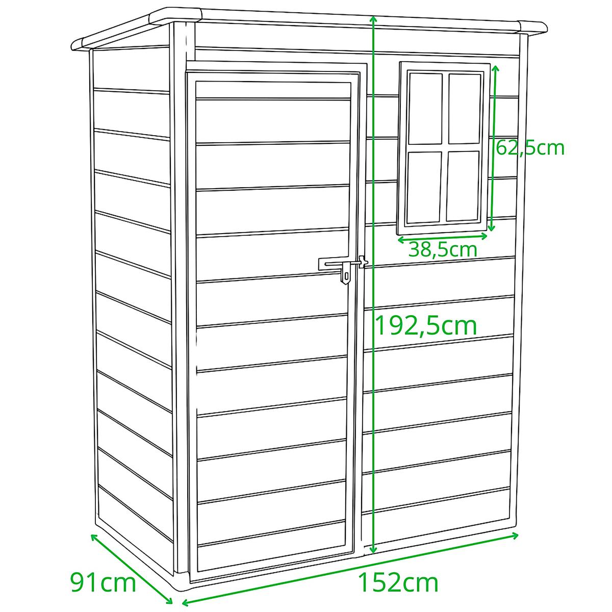 Pvc Sodo įrankių Namelis 152x91x192,5 Cm