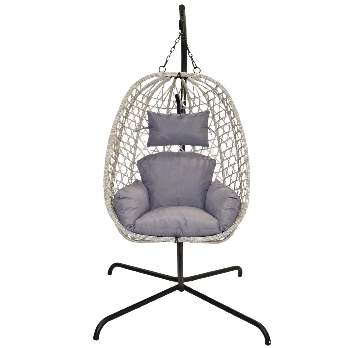Cocoon Pakabinamas Fotelis Su Rėmu 195 Cm šviesiai Pilkas 120 Kg