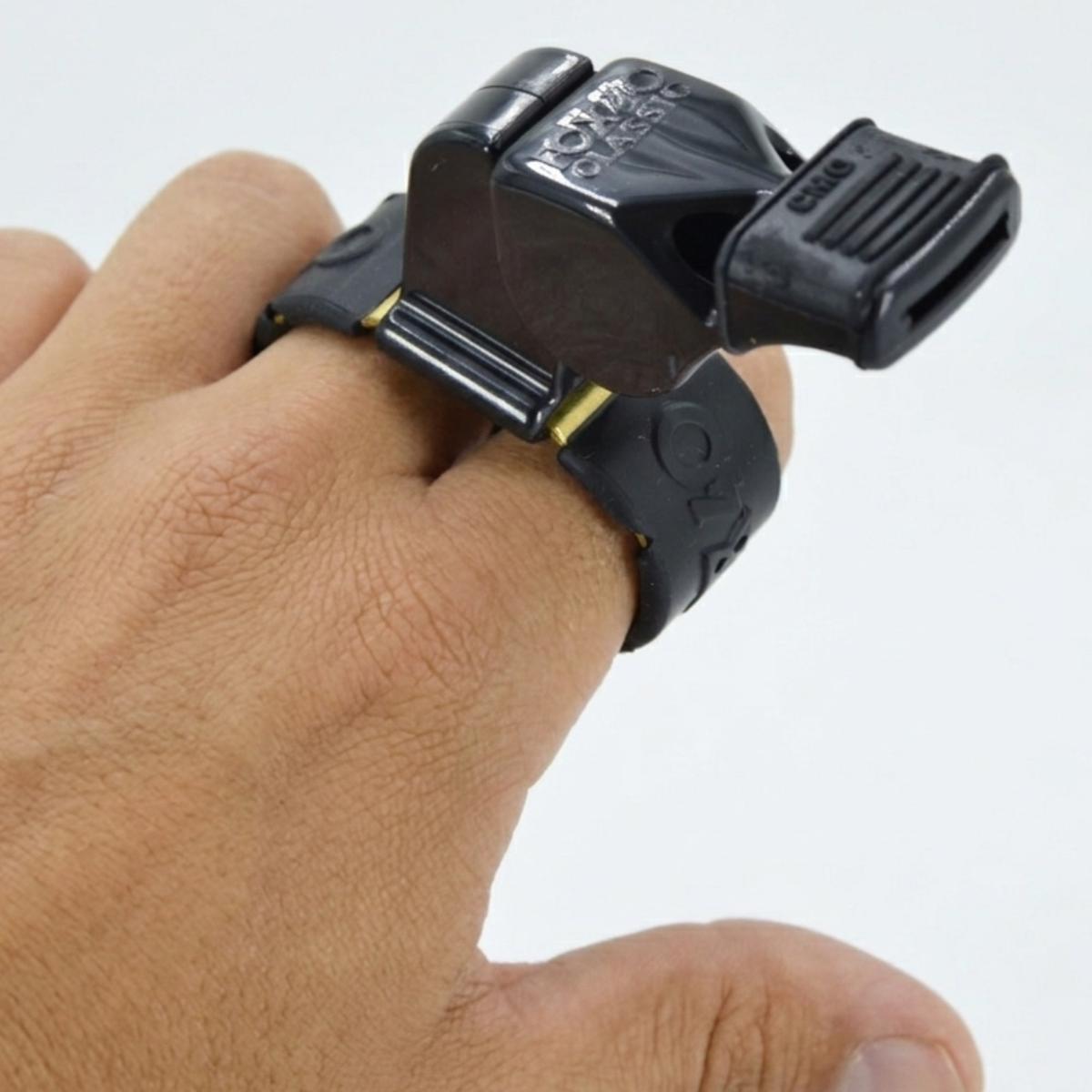Fox 40 Classic Cmg Black Fingergrip švilpukas