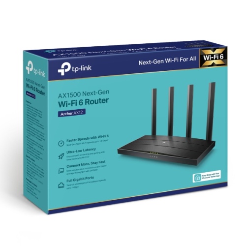 TP-Link Archer AX12 AX1500 Wi-Fi 6 Maršrutizatorius
