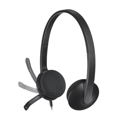 Logitech H340 USB Laidinės ausinės USB-A, Juoda