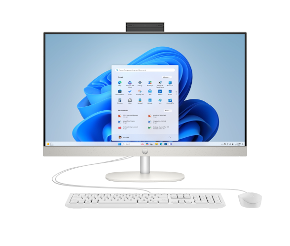 HP 27 AiO 27-cr0067ny Kompiuteris 27'' FHD IPS i7-1355U 16GB 512GB SSD FreeDos, Shell White