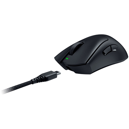 Razer DeathAdder V3 Pro Belaidė žaidimų pelė, RF Wireless + USB-C, 30000 DPI, Juoda