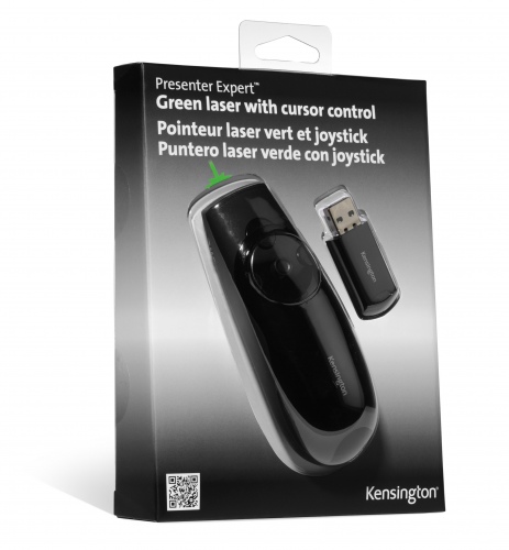 Kensington Presenter Expert K72426EU Nuotolinio valdymo pultas su žaliu lazeriu