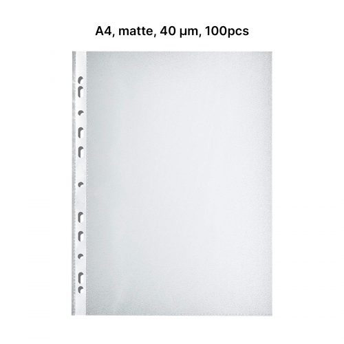 AD Class Įmautės dokumentams A4 matinės 40 mikr., pakuotėje 100vnt. (A4OP40-100)
