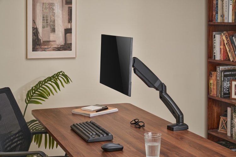 Up Up Premium Single Screen Monitoriaus laikiklis 17-32'', VESA 75x75, 100x100, Matinė juoda