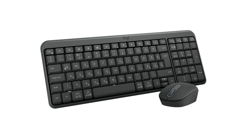 Logitech MK250 Compact Combo Belaidė klaviatūra + Pelė, Bluetooth, US Int, Graphite