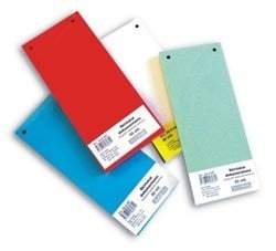 Skirtukai dokumentams SMLT kartoniniai 11x23,5cm 50vnt. geltoni