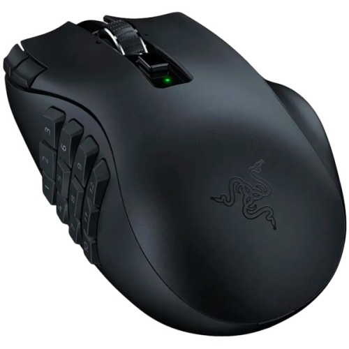 Razer Naga V2 HyperSpeed Belaidė žaidimų pelė RF Wireless+Bluetooth, 30000 DPI, Juoda
