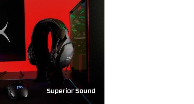 HyperX Cloud Stinger 2 Laidinės žaidimų ausinės, Juoda