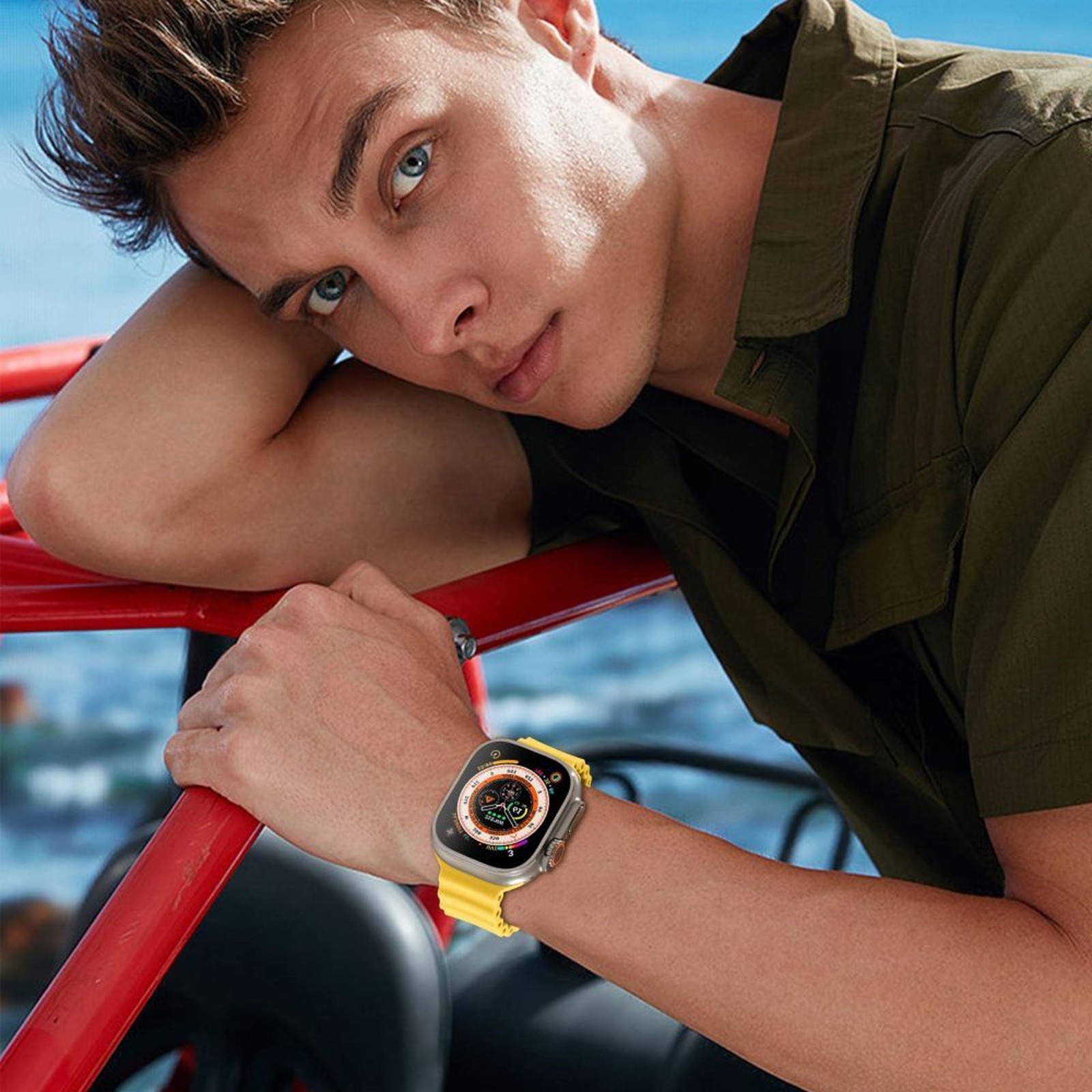 Dirželis "apple Watch 4 / 5 / 6 / 7 / 8 / 9 / Se / Ultra 1 / 2 42/44/45/49 Mm "iconband Pro" - Juodas