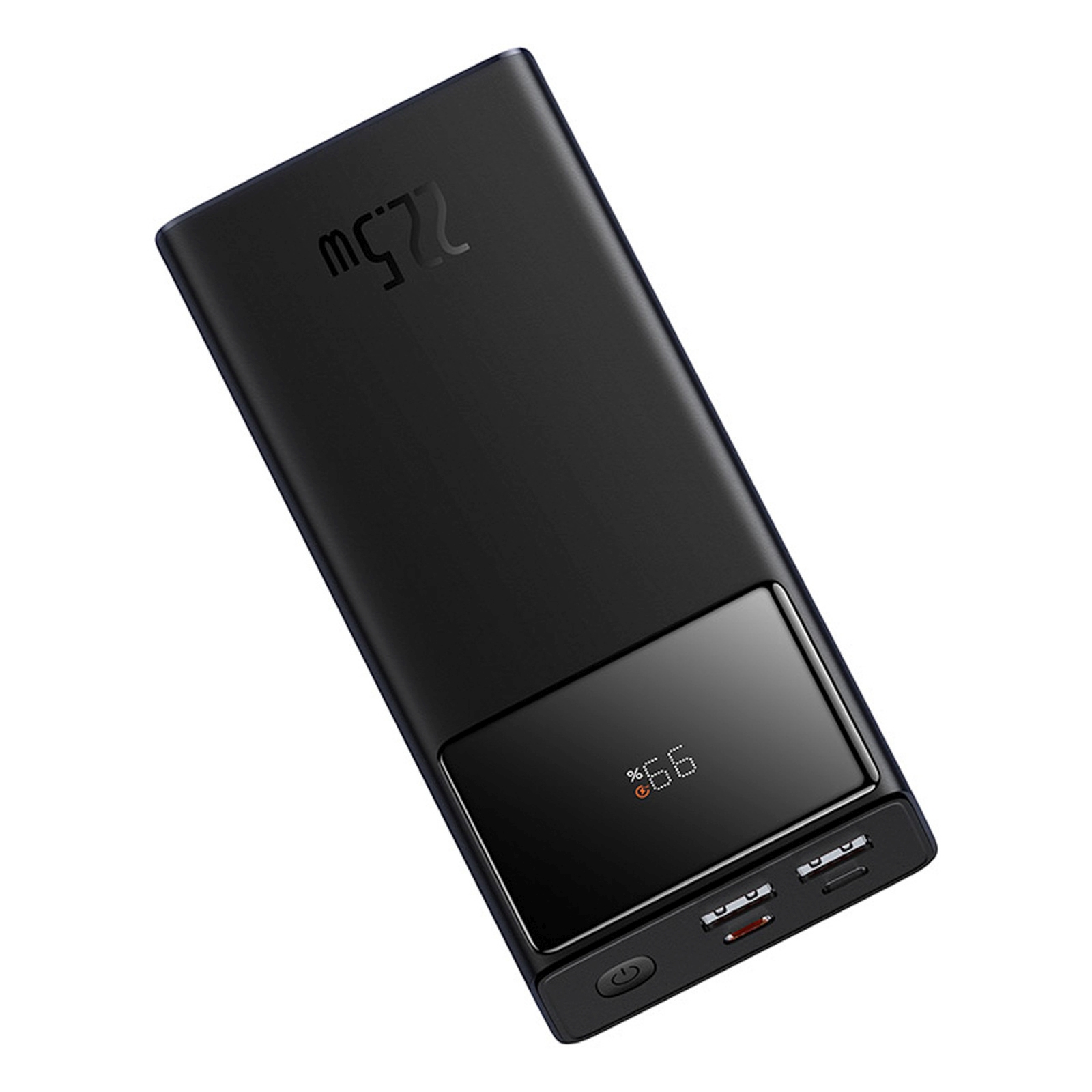 Powerbank 20000mah Usb-a Usb-c Su Ekrano Kabeliu 22,5w - Juodas