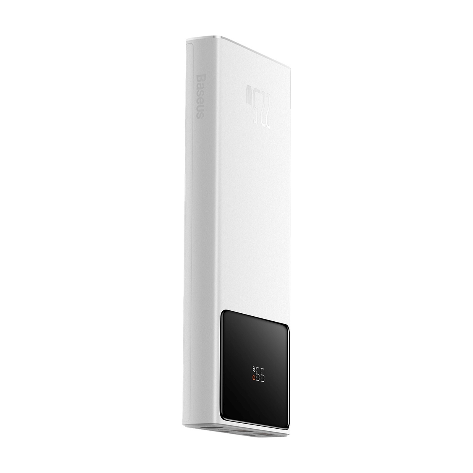 Powerbank 10000mah Usb-a Usb-c Su Ekrano Kabeliu 22,5w - Baltas