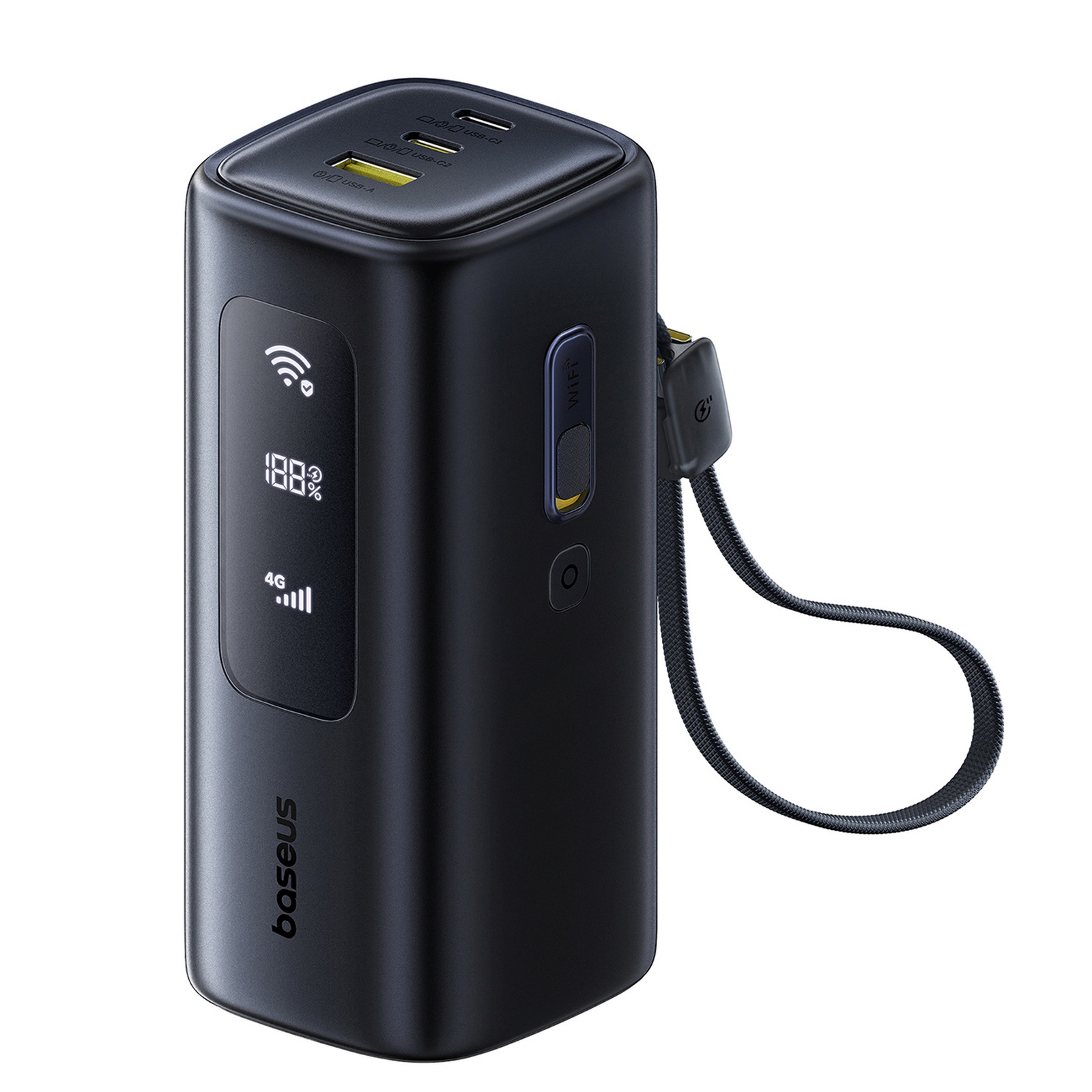 Powerbank 20000mah Usb-a Usb-c Su "wi-fi" 67w - Juodas