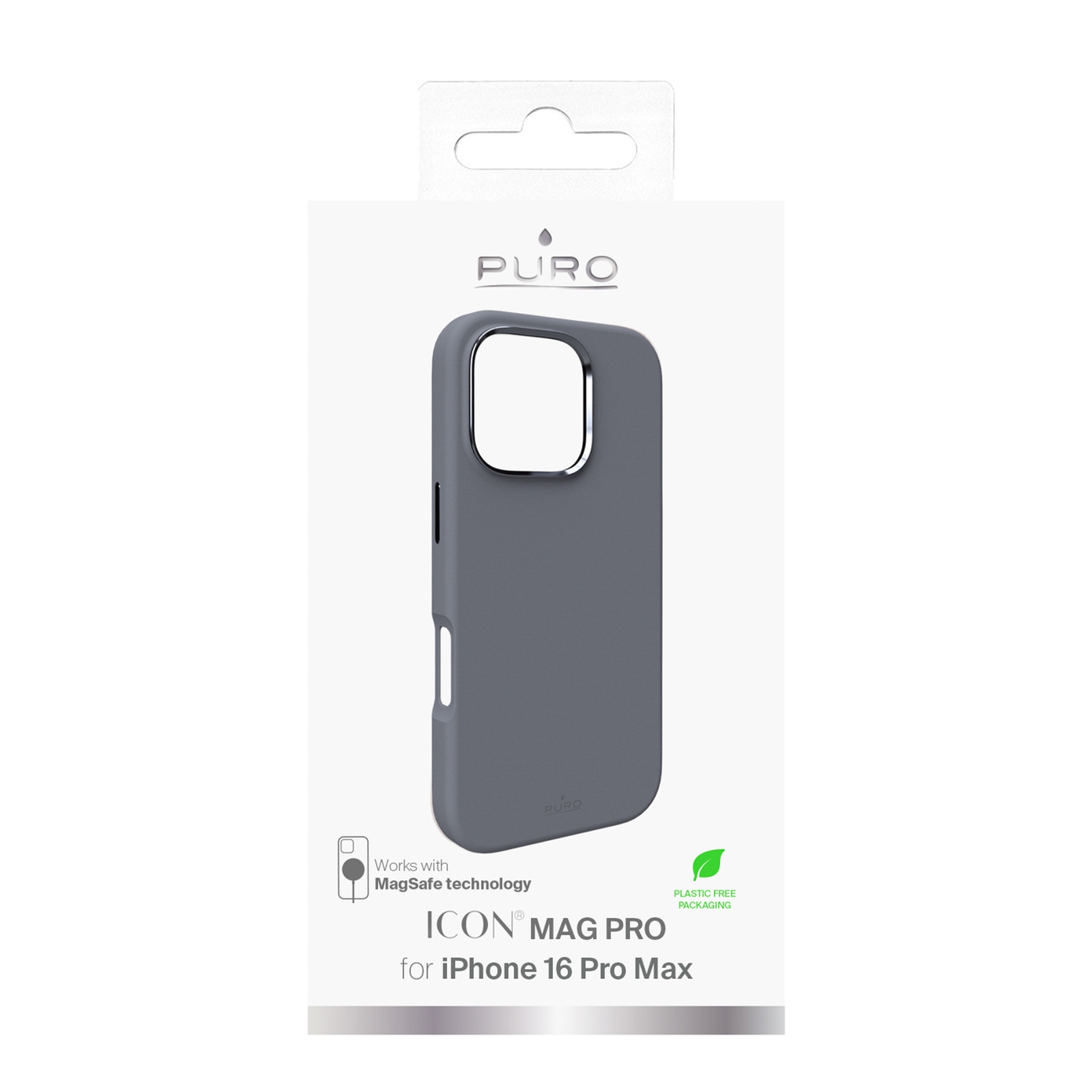 Silikoninė įmautė "iphone 16 Pro Max Icon Mag Pro Magsafe" - Tamsiai Pilka
