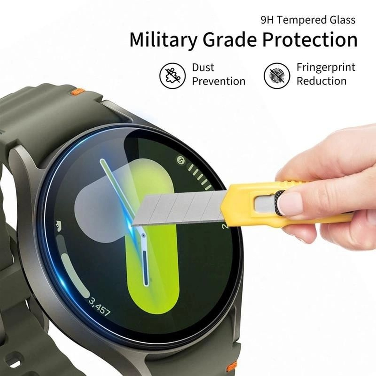 Grūdintas Stiklas, Skirtas "samsung Galaxy Watch 8" 40 Mm Stiklui "glass Fit+", Skaidrus - 2 Vnt.