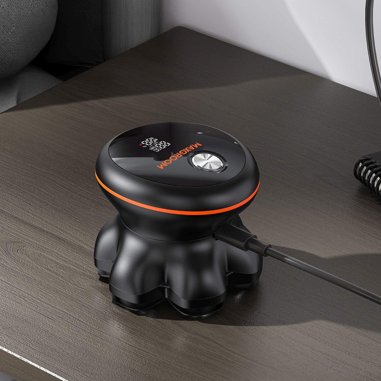 Galvos Ir Barzdos Elektrinis Skustuvas Su 7 Galvutėmis Led Usb-c - Juodas