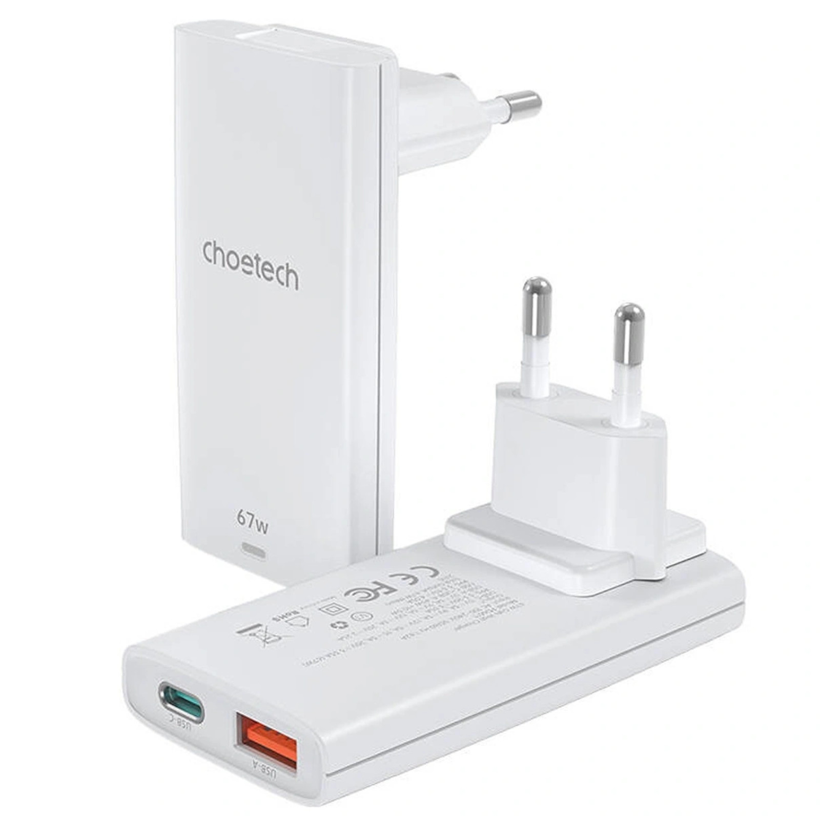 Usb-a Usb-c Gan Ultra 65 W Tinklo įkroviklis - Baltas