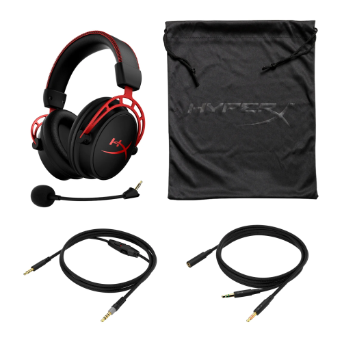HyperX Cloud Alpha Laidinės žaidimų ausinės 3.5 mm jack, Black-Red