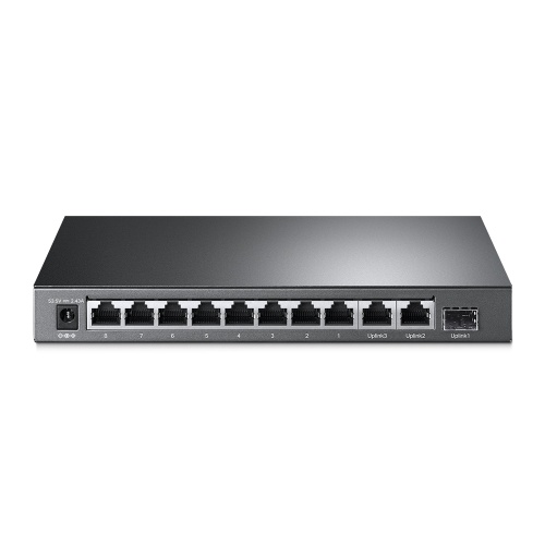 TP-Link 8-Port 10/100Mbps + 3-Port Gigabit Desktop Šakotuvas su 8-Port PoE+
