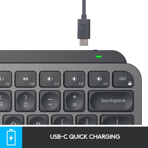Logitech MX Keys Mini Belaidė klaviatūra, US Int, Graphite